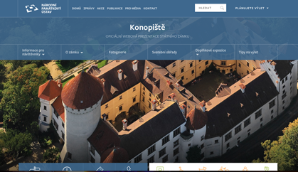 The website for Konopiste Castle
