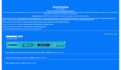 Zrzut ekranu forum internetowego z licencją Royalty